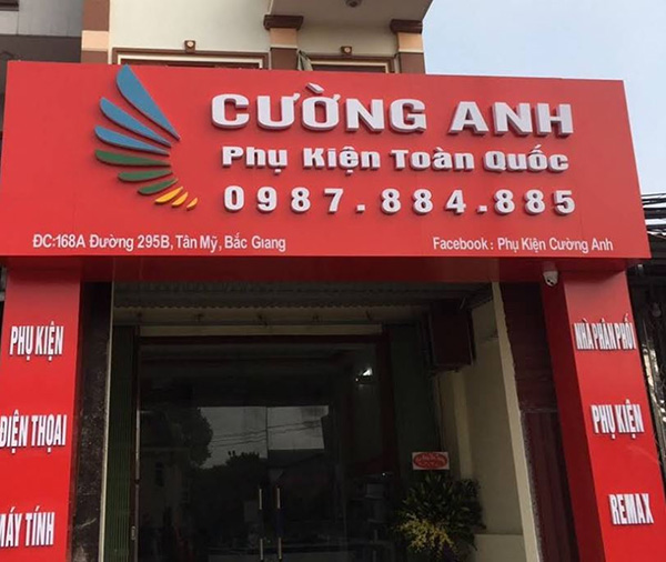 Biển hiệu phụ kiện điện thoại