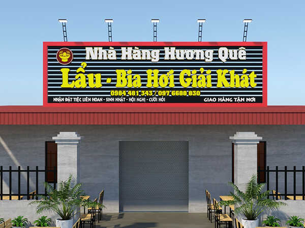 Biển quảng cáo đẹp cho nhà hàng