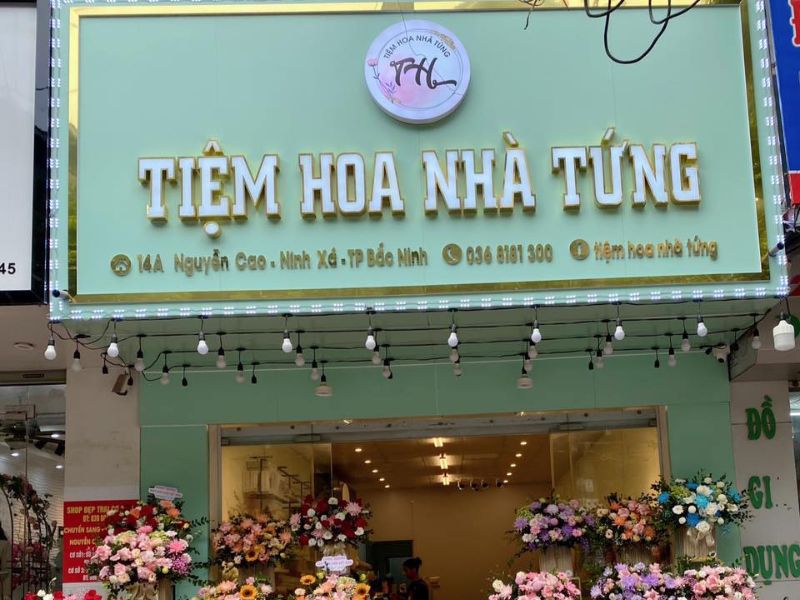 Bảng hiệu shop hoa đẹp