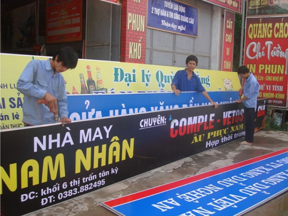 Biển quảng cáo nhà may