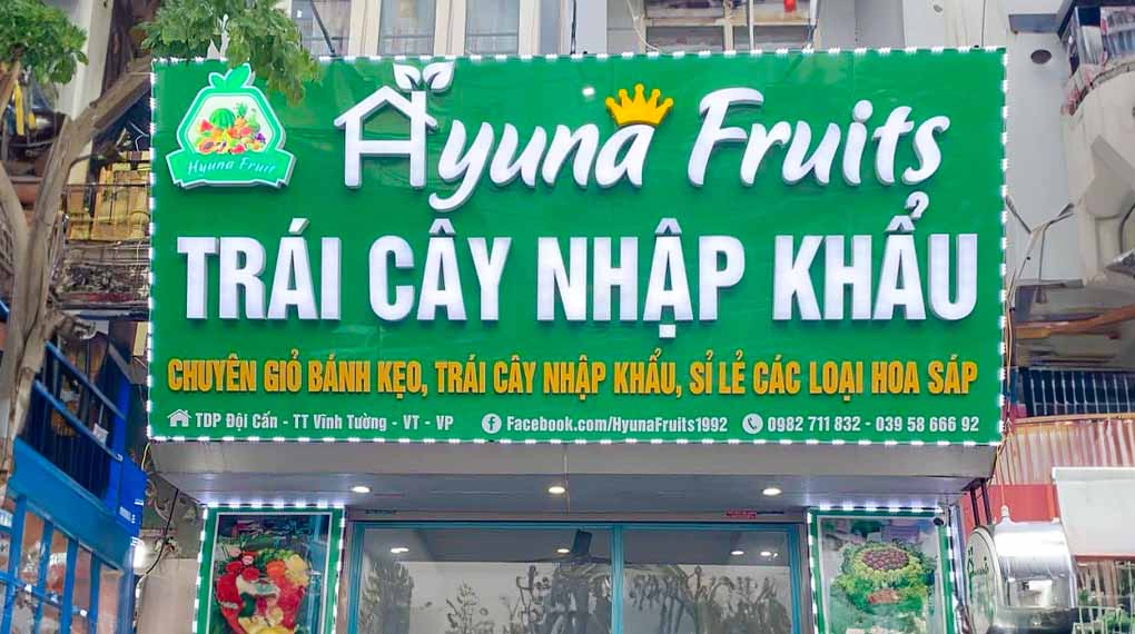 Mẫu biển quảng cáo hoa quả
