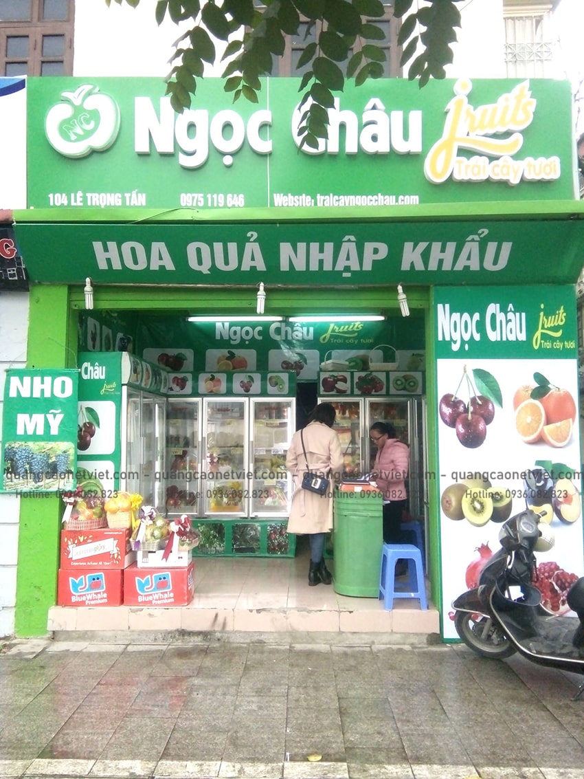 Mẫu biển quảng cáo hoa quả