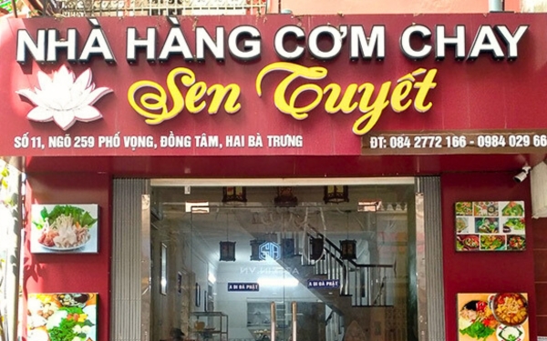 Mẫu bảng hiệu quán chay đẹp, độc đáo và thu hút khách