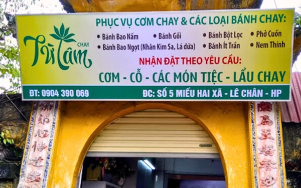 Mẫu bảng hiệu quán chay đẹp, độc đáo và thu hút khách