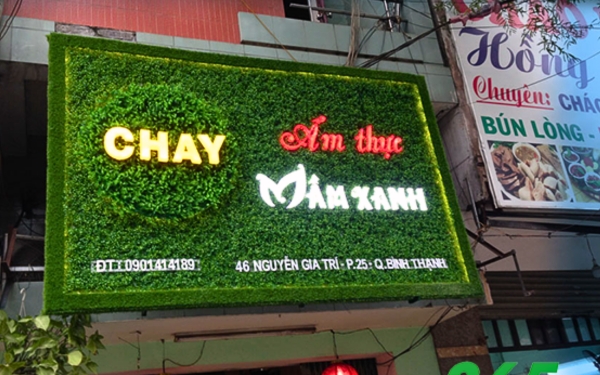 Mẫu bảng hiệu quán chay đẹp, độc đáo và thu hút khách