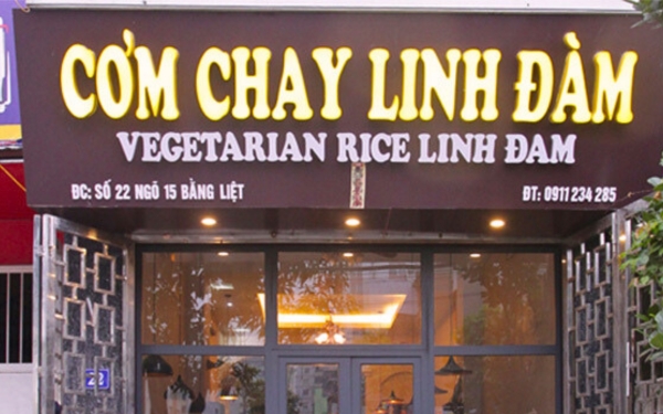 Mẫu bảng hiệu quán chay đẹp, độc đáo và thu hút khách