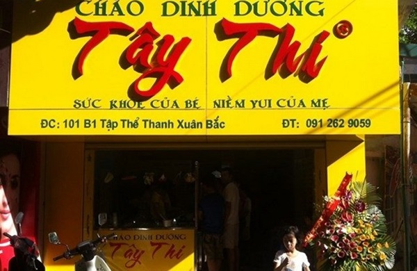 Mẫu bảng hiệu cháo dinh dưỡng nổi bật, ấn tượng và đẹp mắt