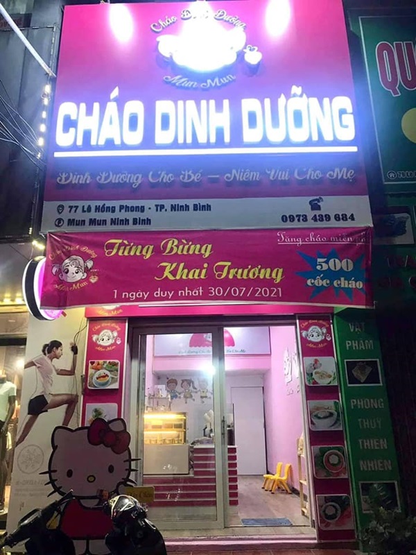 Mẫu bảng hiệu cháo dinh dưỡng nổi bật, ấn tượng và đẹp mắt