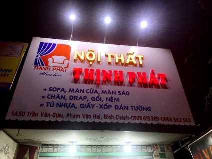 Mẫu biển quảng cáo chữ phát sáng