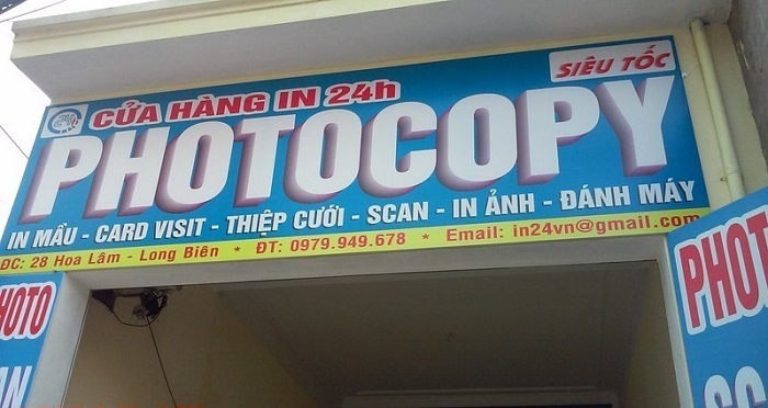 Mẫu Biển Quảng Cáo Photocopy Ấn Tượng, Hút Khách
