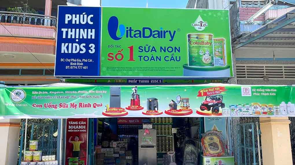 Bảng hiệu shop sữa