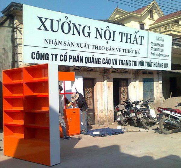 Biển quảng cáo nội thất nhựa