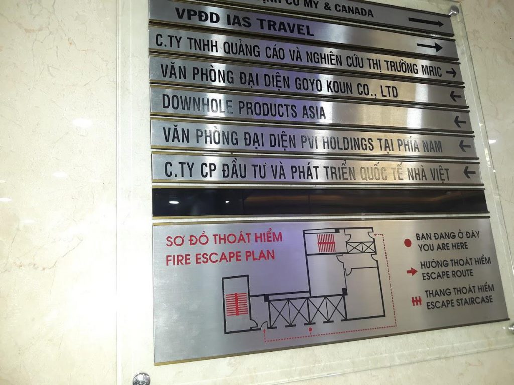 Bảng tên văn phòng đại diện