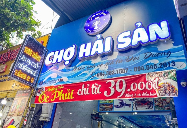 Bảng quảng cáo hải sản