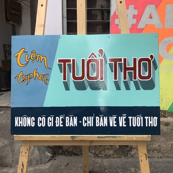 Bảng hiệu phong cách vintage