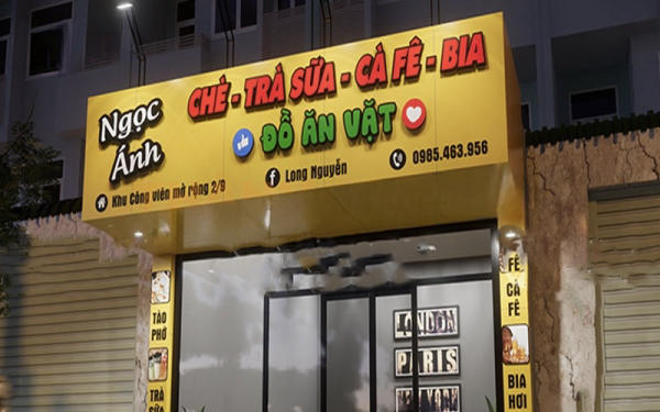 Biển hiệu trà sữa đồ ăn vặt