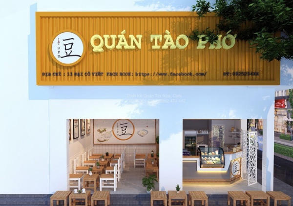 Biển hiệu trà sữa đồ ăn vặt