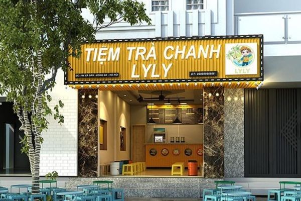Biển hiệu trà sữa đồ ăn vặt
