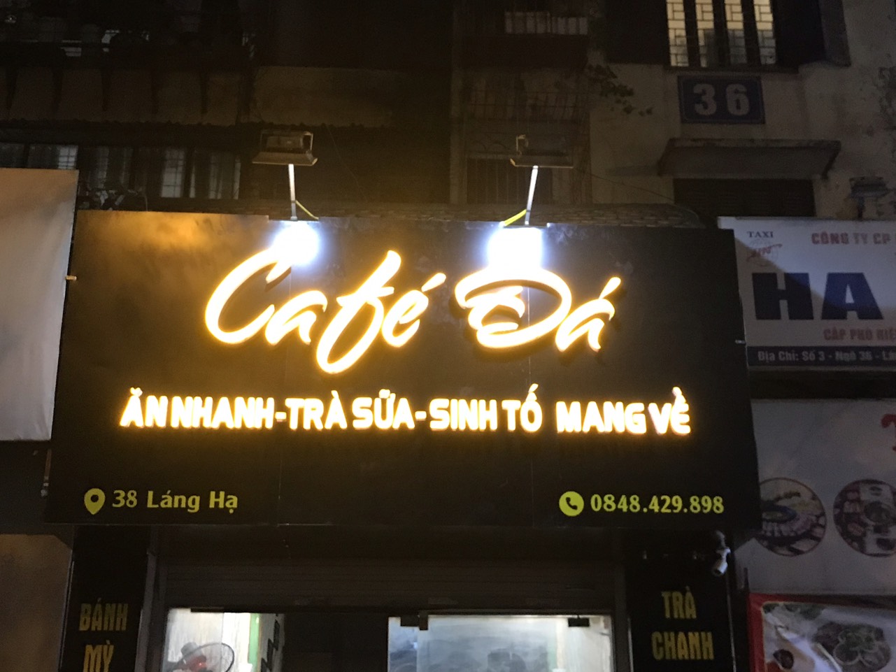Biển hiệu trà sữa đồ ăn vặt