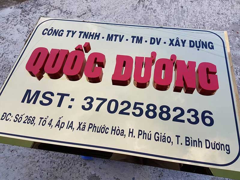 Bảng hiệu Bình Dương