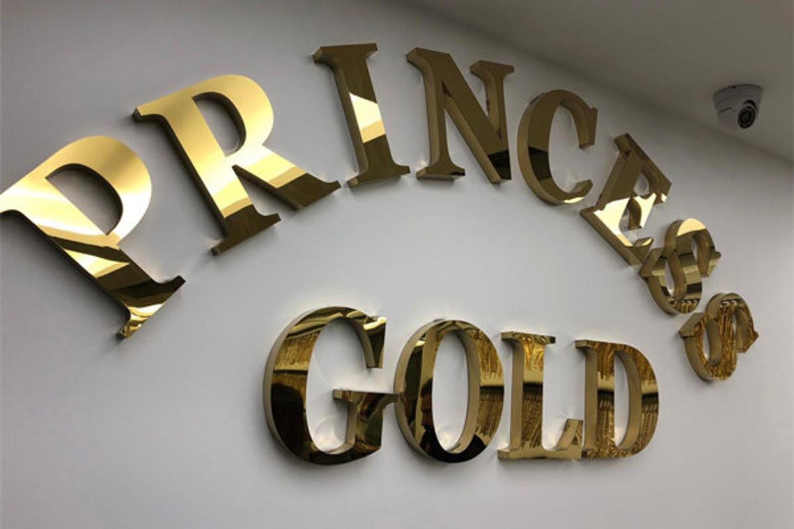 Gia công chữ inox vàng