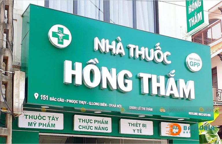 Mẫu bảng hiệu quầy thuốc tây đẹp