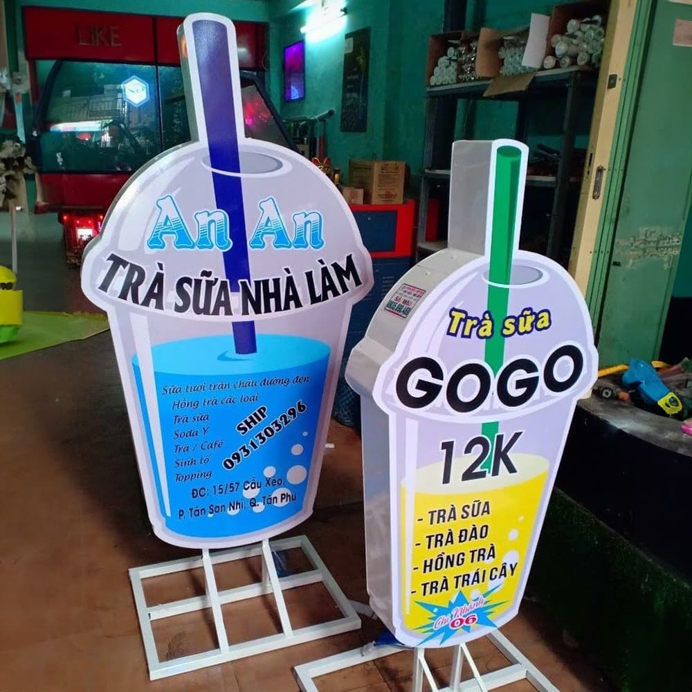 Bảng Hiệu Hộp Đèn Trà Sữa
