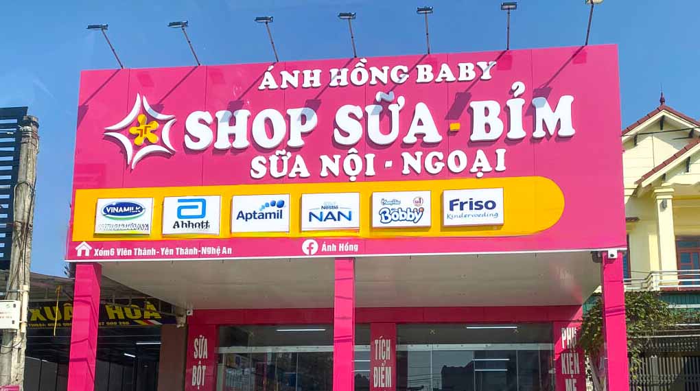 Bảng Hiệu Cửa Hàng Sữa
