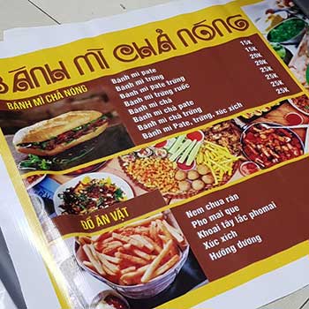 Mẫu Biển Quảng Cáo Đồ Ăn Vặt