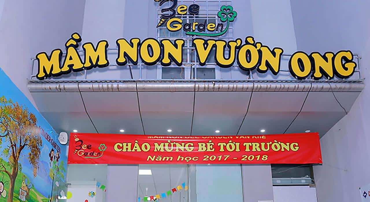 Biển quảng cáo trường mầm non đẹp, sáng tạo và thu hút