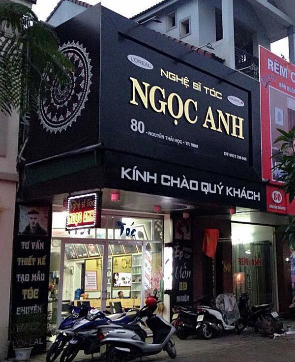 Mẫu biển quảng cáo salon tóc đẹp
