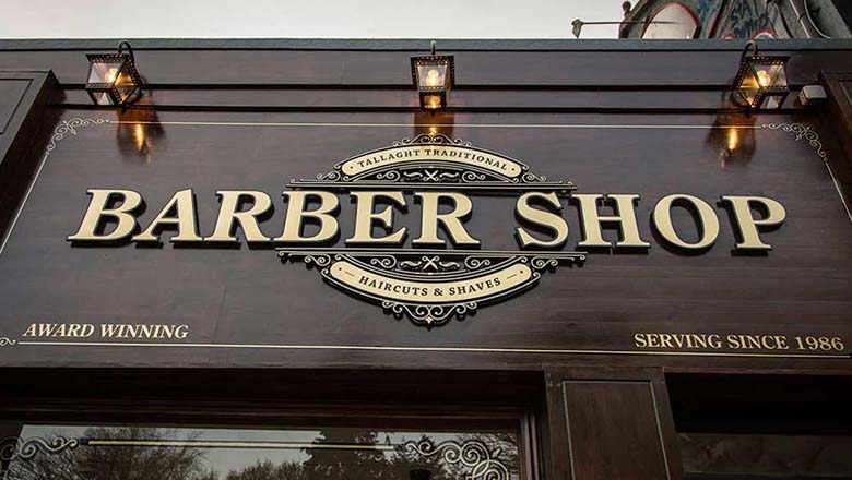 Thiết kế bảng hiệu barber shop