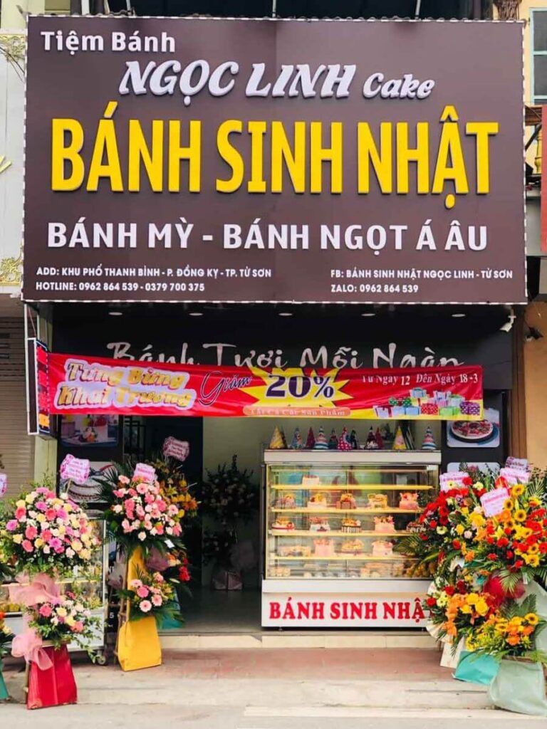 Biển quảng cáo tiệm bánh
