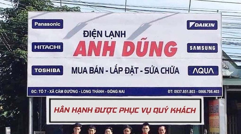 Biển quảng cáo điện lạnh đẹp