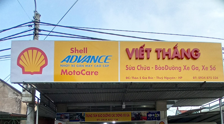 Biển quảng cáo alu gắn chữ nổi