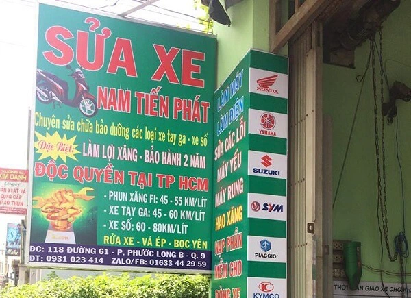 Bảng hiệu sửa xe đẹp