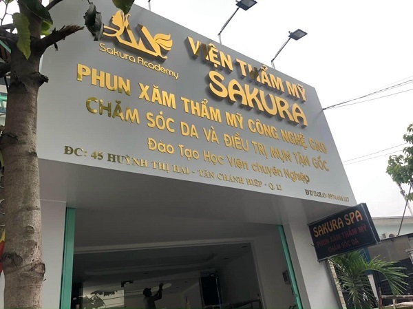 Biển hiệu phun xăm thẩm mỹ đẹp