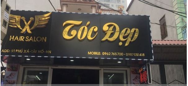 Bảng Hiệu Tiệm Tóc Nữ