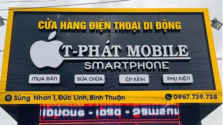 Mẫu biển quảng cáo cửa hàng điện thoại đẹp