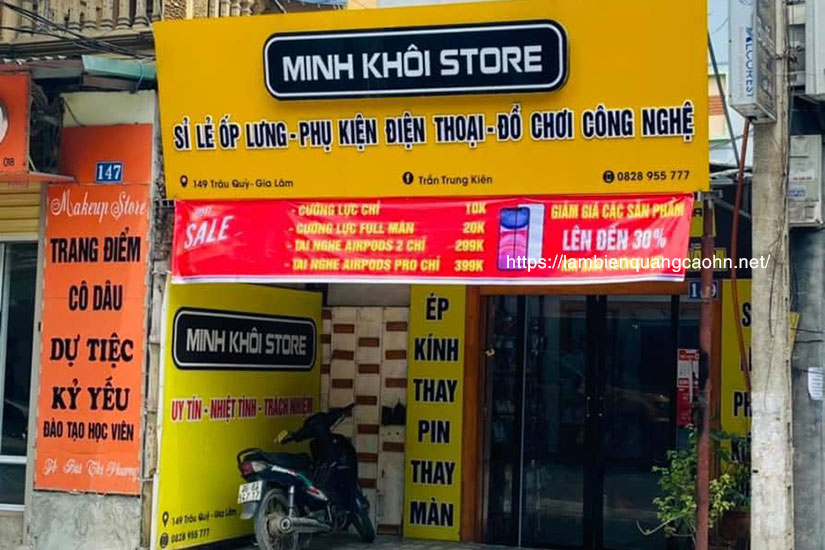 Mẫu biển quảng cáo cửa hàng điện thoại đẹp