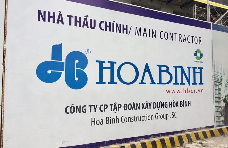 Mẫu bảng hiệu công ty xây dựng đẹp