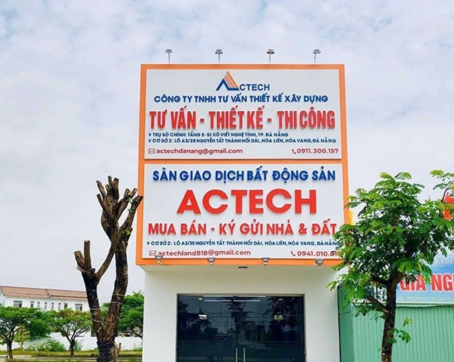 Mẫu bảng hiệu công ty xây dựng đẹp
