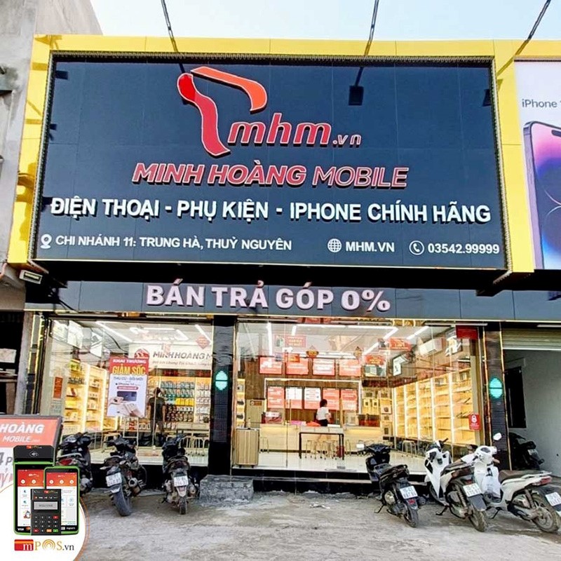 Bảng hiệu tiệm điện thoại