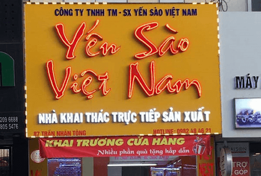 Bảng hiệu yến sào đẹp