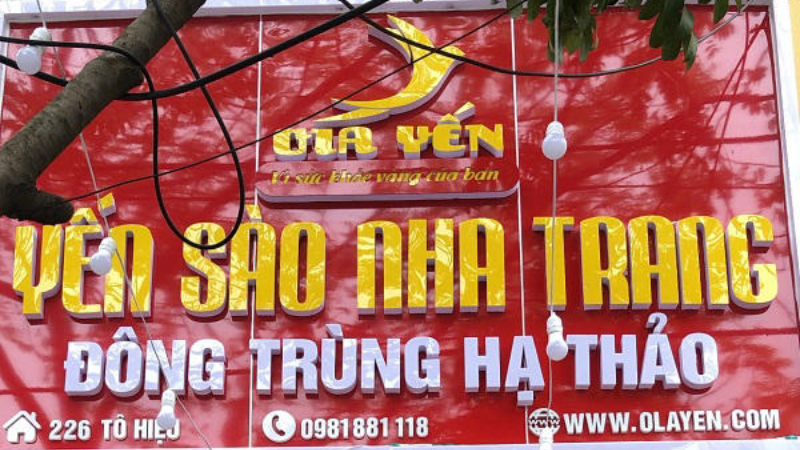 Bảng hiệu yến sào đẹp