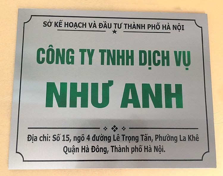 Làm bảng hiệu tên công ty