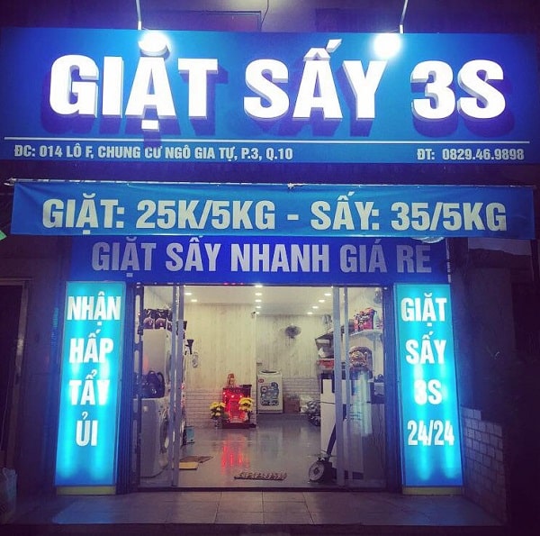 Mẫu biển quảng cáo giặt là