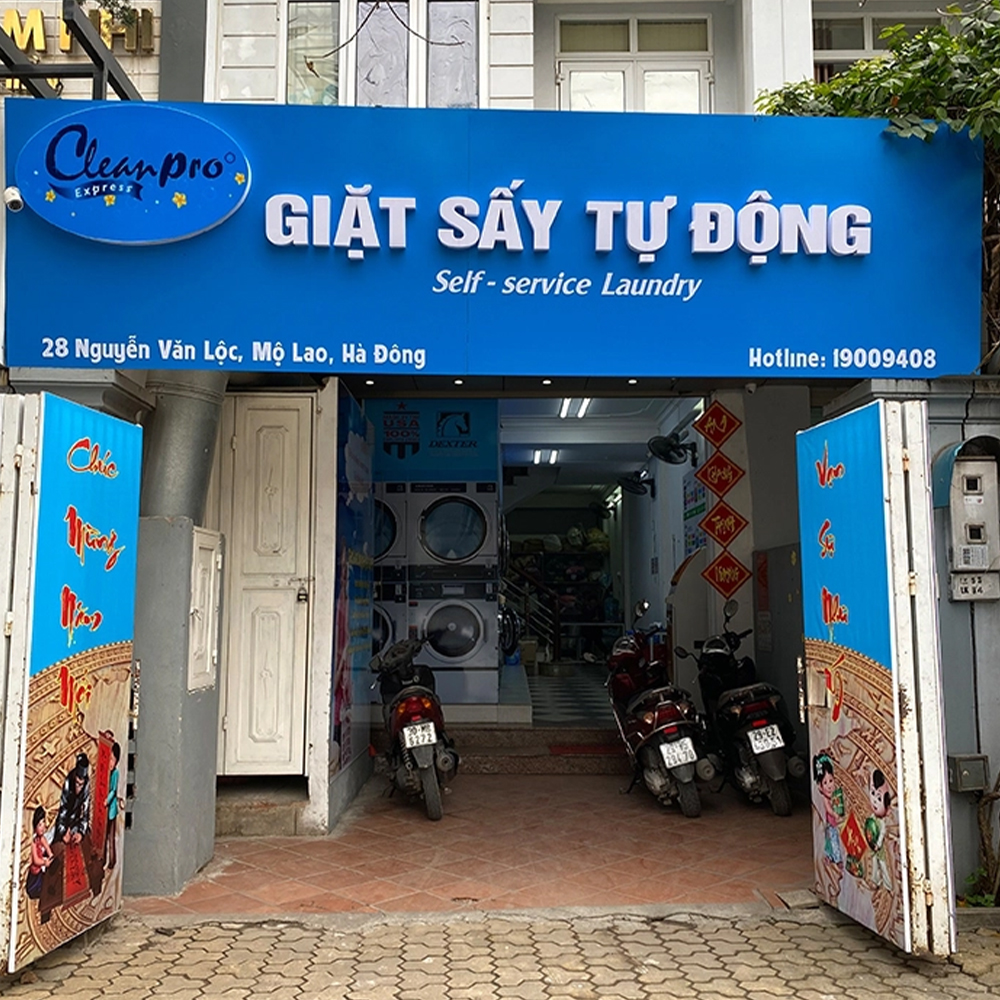Mẫu biển quảng cáo giặt là