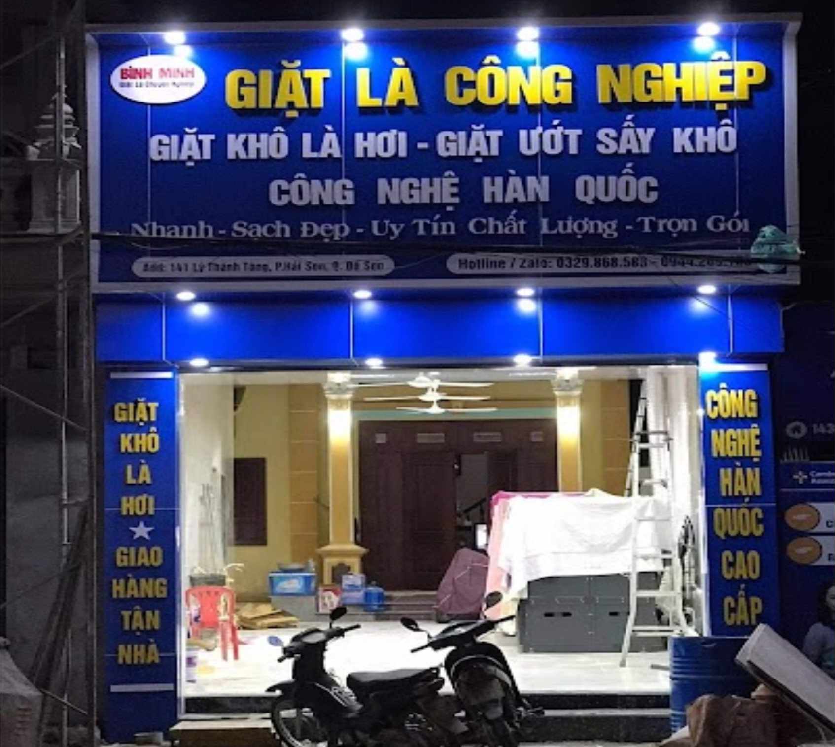 Mẫu biển quảng cáo giặt là