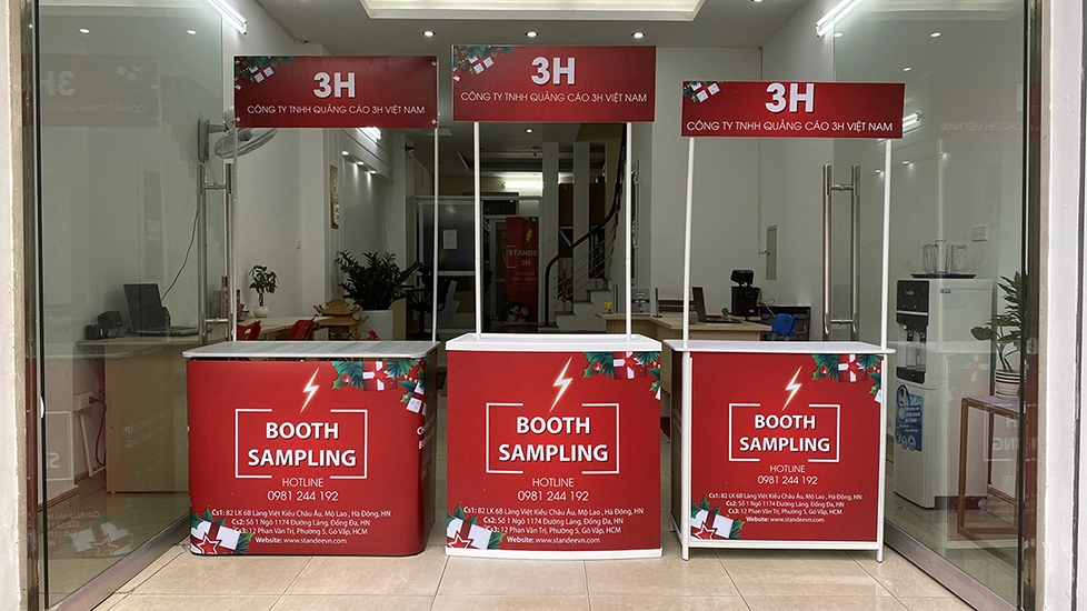 Làm booth bán hàng